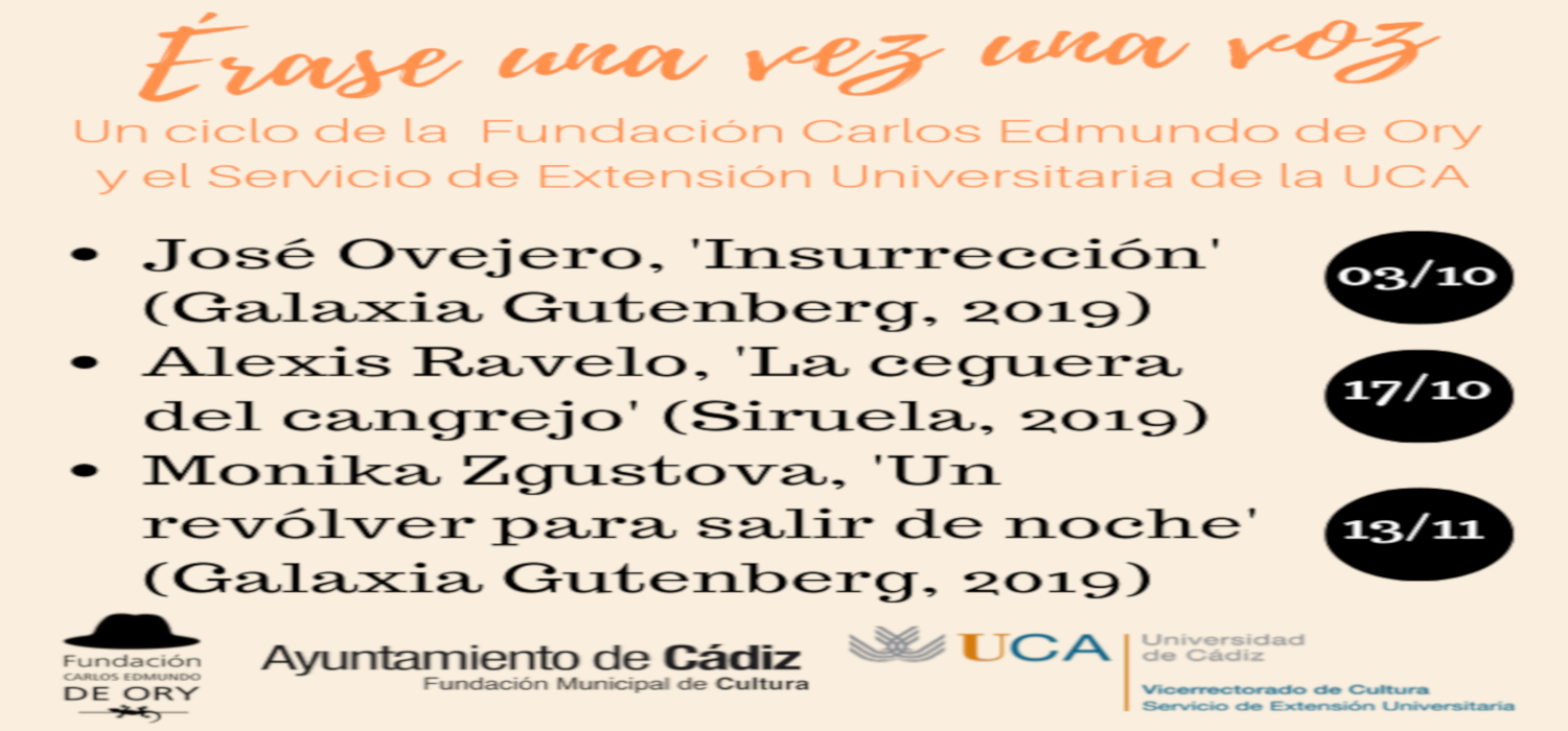 Bajo el título “Érase una vez una voz”, la UCA y la Fundación Carlos Edmundo de Ory, inauguran un nuevo ciclo literario