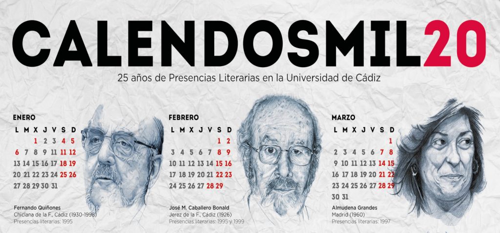 El Calendosmil20 dedica su nueva edición a los 25 años del programa Presencias Literarias en la Universidad de Cádiz
