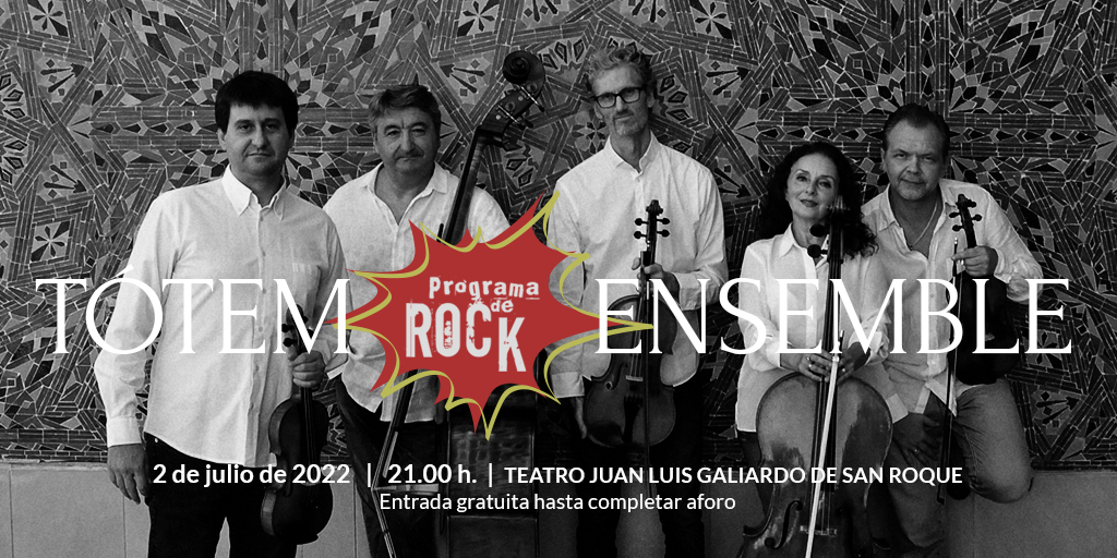 El quinteto de cuerda Tótem Ensemble ofrecerá un concierto en San Roque con un programa sobre clásicos del rock