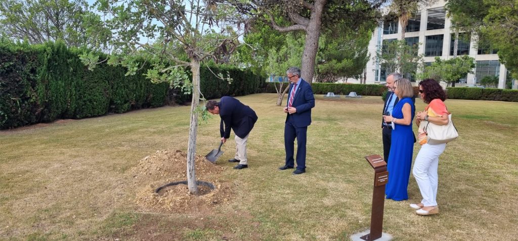 Almudena Grandes cuenta ya con un árbol en el Bosque de Los Honoris de la Universidad de Cádiz