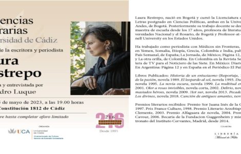 La escritora y periodista colombiana Laura Restrepo protagonizará el ...