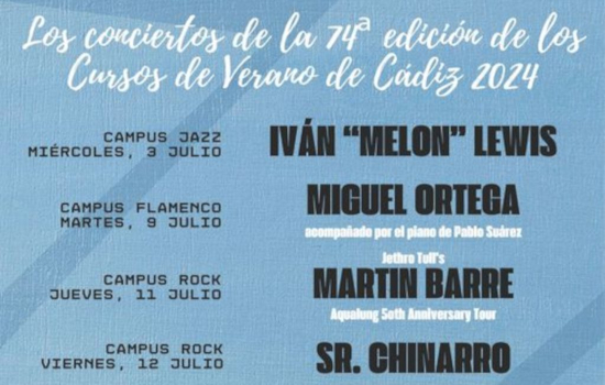 IMG Ivan “Melon” Lewis, Miguel Ortega, Martin Barre y Sr. Chinarro protagonizan el programa de conciertos de ...