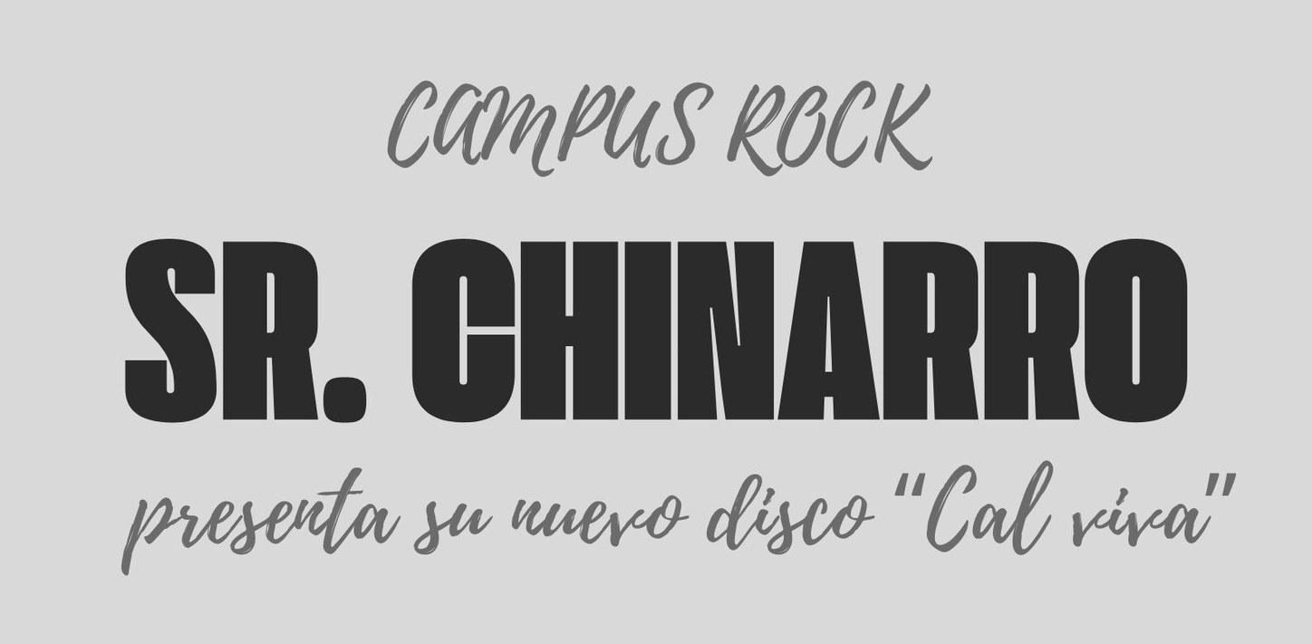 Para cerrar el cartel de los conciertos de la 74ª edición de los Cursos de Verano de Cádiz el Sr. Chinarro en Campus Rock presentará su nuevo disco ‘Cal viva’