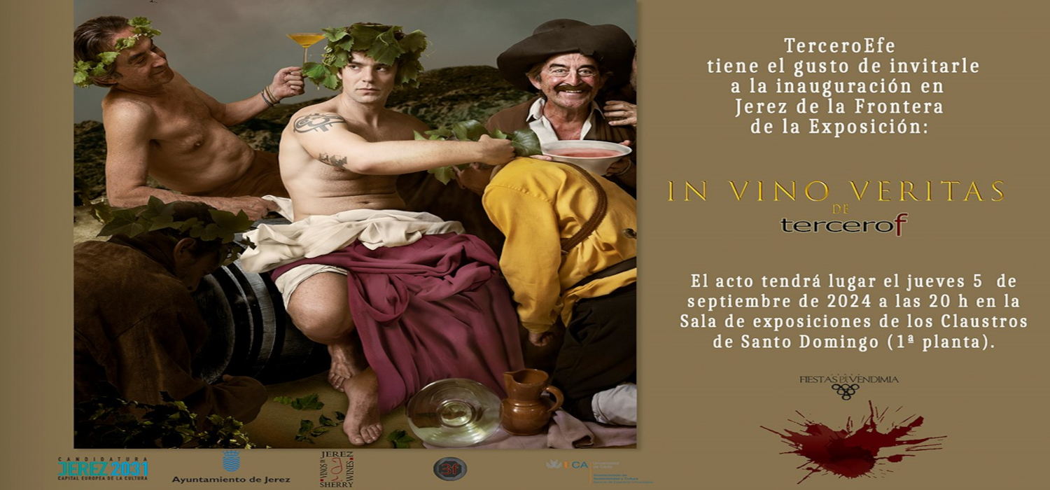 La exposición fotográfica “In Vino Veritas” de Tercero Efe llega a los Claustros de Santo Domingo del Ayuntamiento de Jerez en colaboración con la Universidad de Cádiz, el Ayuntamiento de Jerez y el Consejo Regulador de la DO Jerez Xeres Sherry