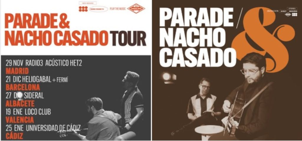 Parade & Nacho Casado presentarán su disco homónimo en el primer concierto de 2025 del ciclo Campus Rock Cádiz, organizado por el Servicio de Extensión Universitaria del Vicerrectorado de Sostenibilidad y Cultura de la Universidad de Cádiz, con el patrocinio de Diputación de Cádiz