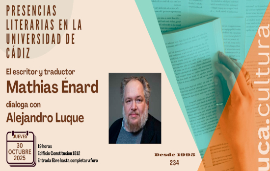 IMG El escritor Mathias Énard, primera cita del nuevo curso de ‘Presencias Literarias en la Universidad de Cádiz’
