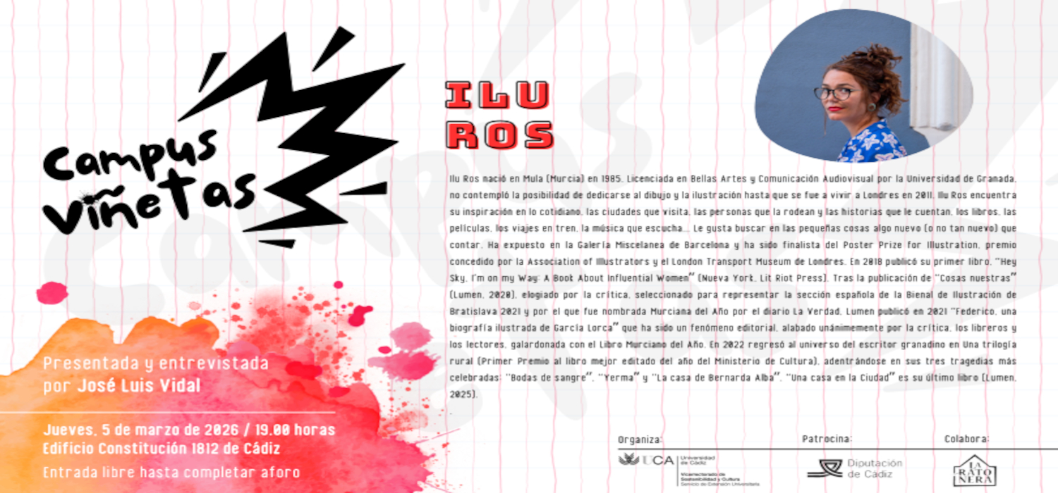 La ilustradora y dibujante Ilu Ros visita el ciclo ‘Campus Viñetas’ en el Campus de Cádiz