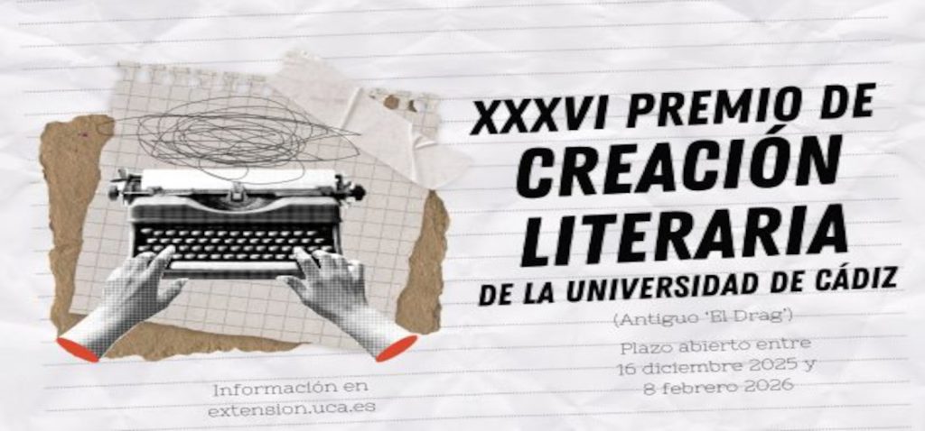 Abierta la convocatoria del XXXVI Premio de Creación Literaria de la Universidad de Cádiz