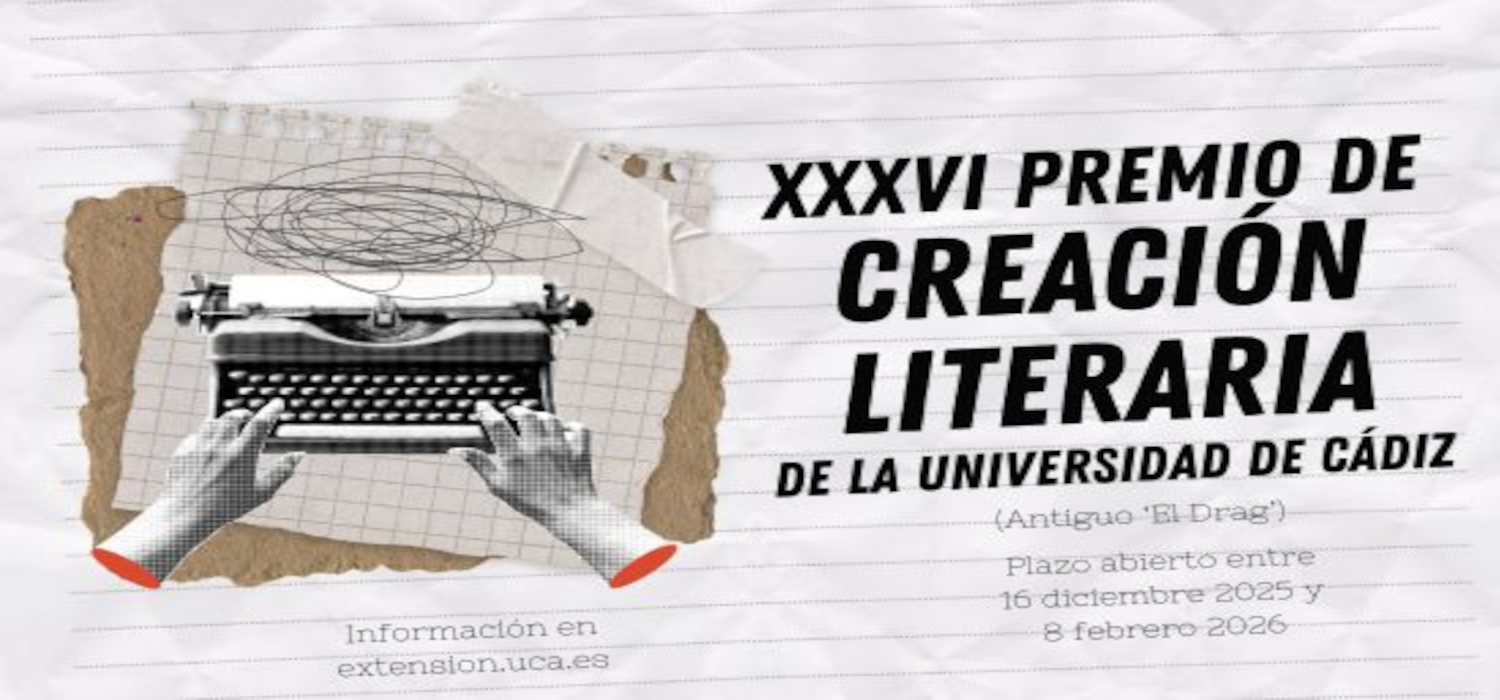 Abierta la convocatoria del XXXVI Premio de Creación Literaria de la Universidad de Cádiz