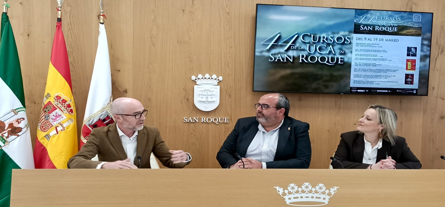 La Universidad de Cádiz y el Ayuntamiento de San Roque presentan la 44ª edición de los Cursos de la UCA