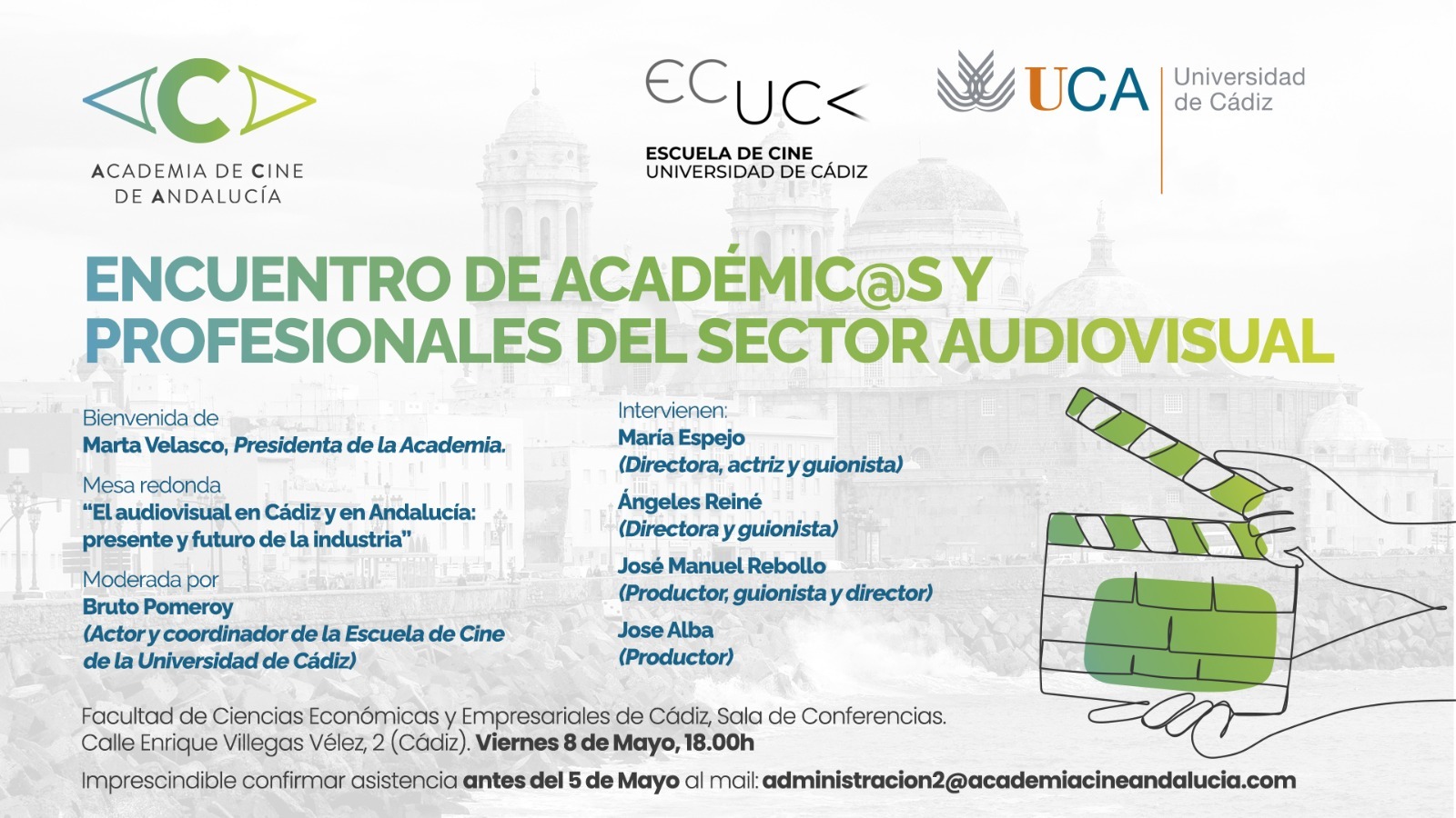 La Escuela de Cine del Servicio de Extensión Universitaria del Vicerrectorado de Sostenibilidad y Cultura de la UCA presenta la Academia de Cine de Andalucía