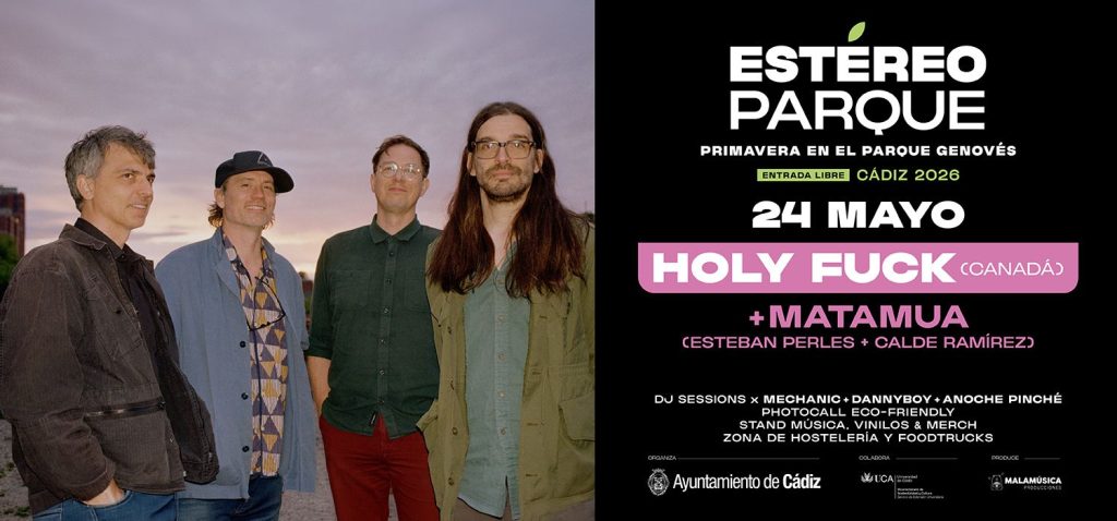 El Servicio de Extensión Universitaria colabora con el ciclo de conciertos “Estereo Parque” que se celebrará en el gaditano Parque Genovés durante abril, mayo y junio de 2026