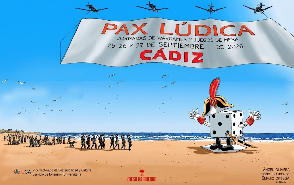 El servicio de Extensión Universitaria del Vicerrectorado de Sostenibilidad y Cultura de la UCA colabora con las ‘VI Jornadas Pax Lúdica: Wargames y juegos de mesa’ en Cádiz